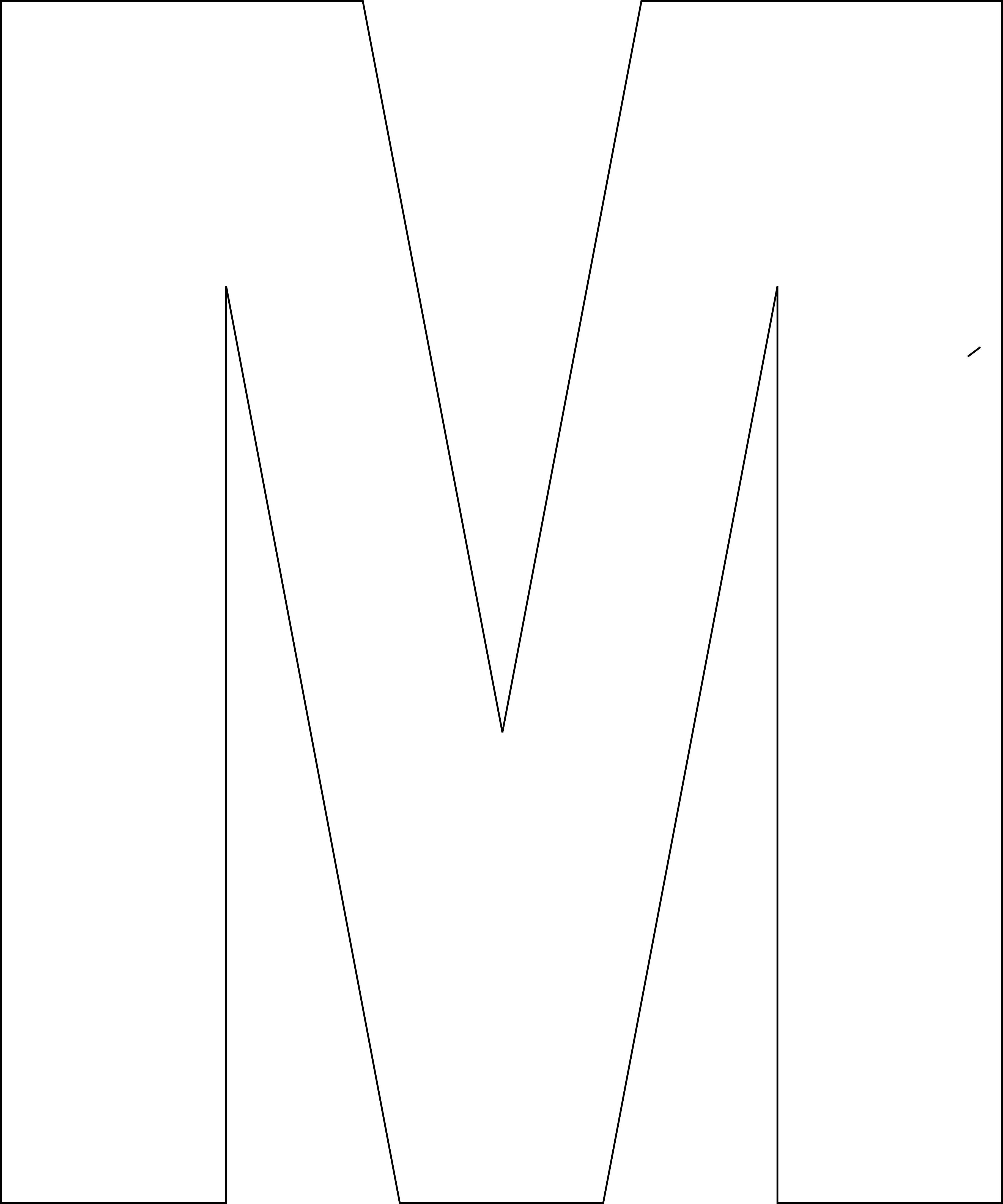 Letter m template - moplaposters